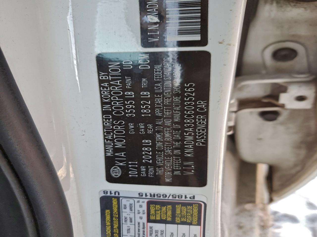 2012 KIA RIO