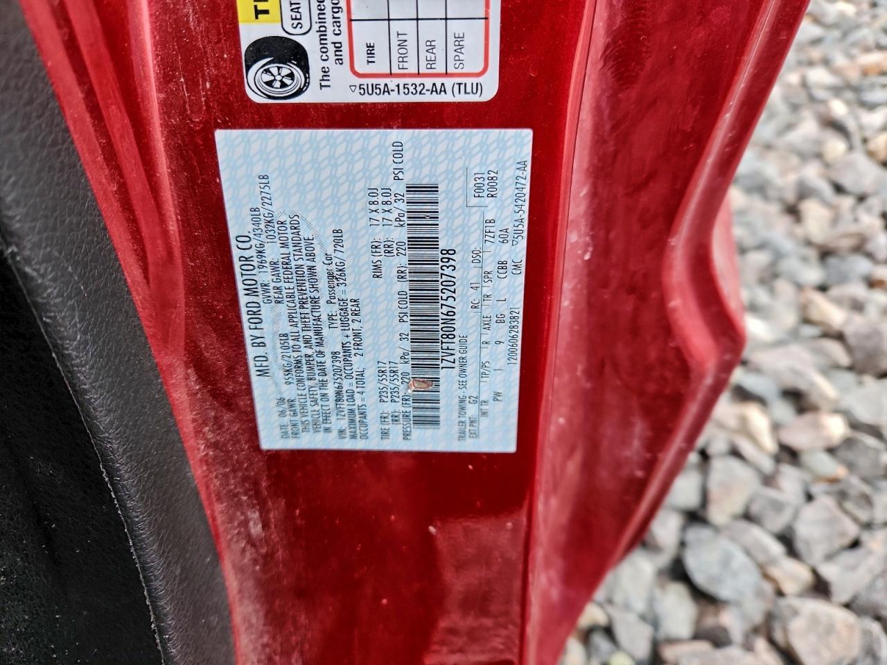 2007 FORD MUSTANG