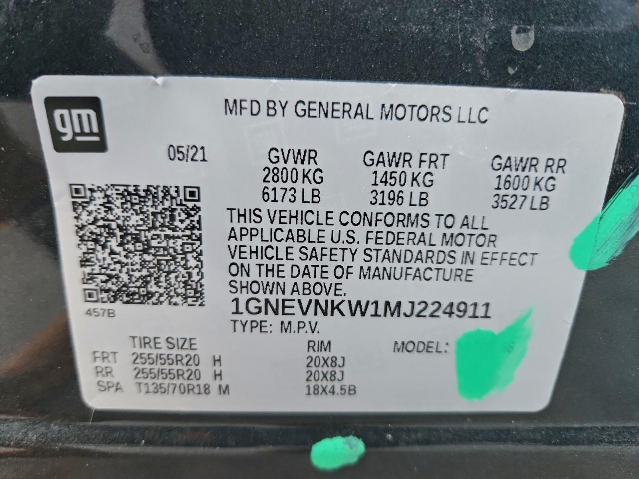 2021 CHEVROLET TRAVERSE