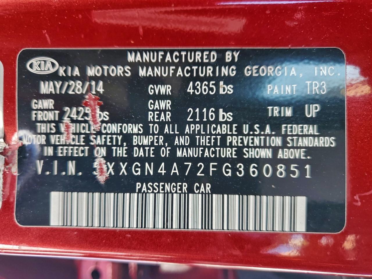 2015 KIA OPTIMA