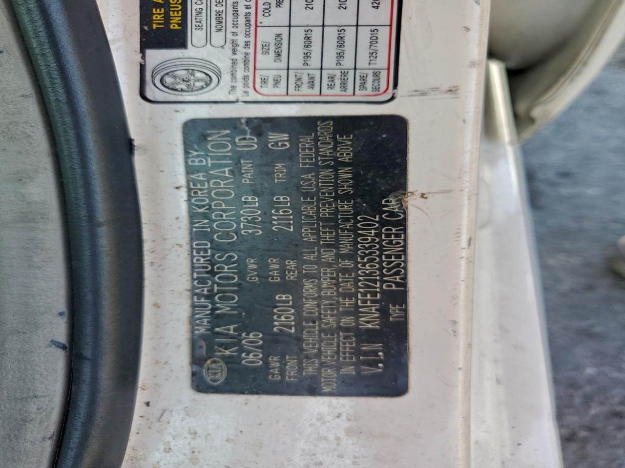 2006 KIA Spectra
