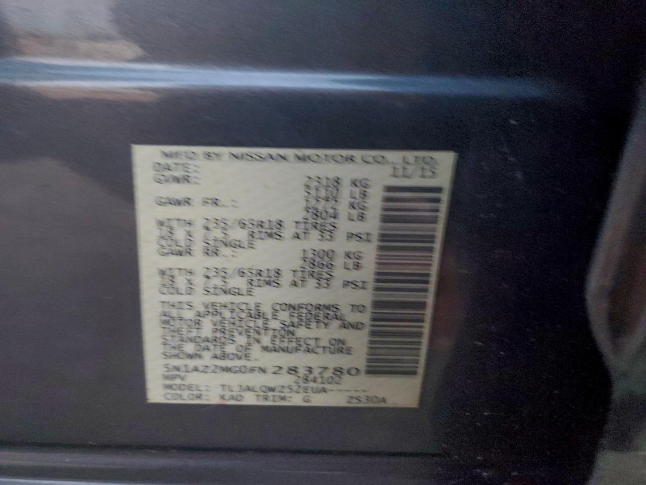 2015 NISSAN MURANO