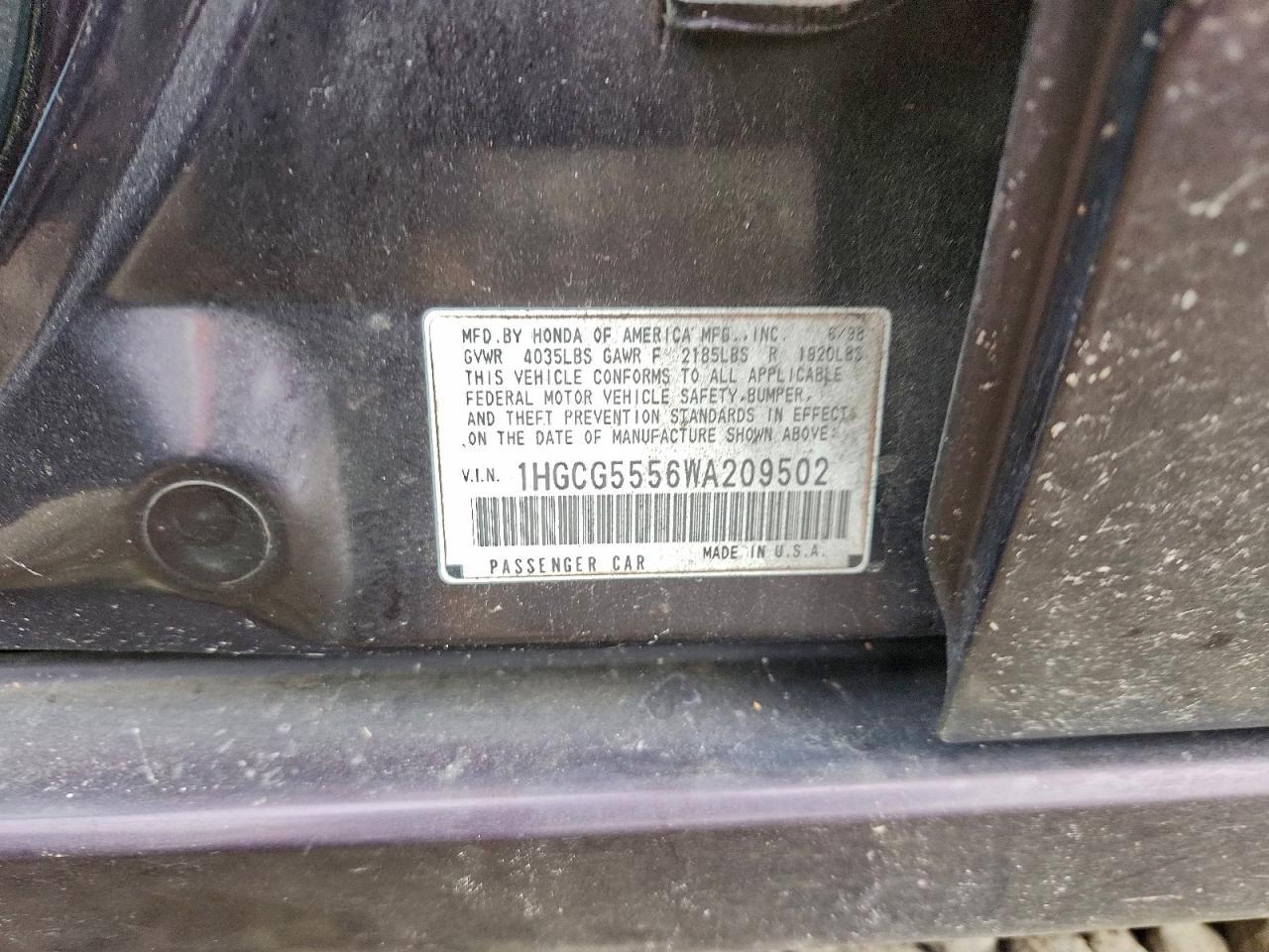 1998 HONDA ACCORD