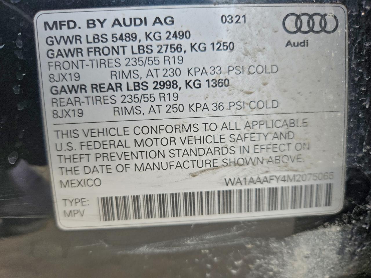 2021 AUDI Q5