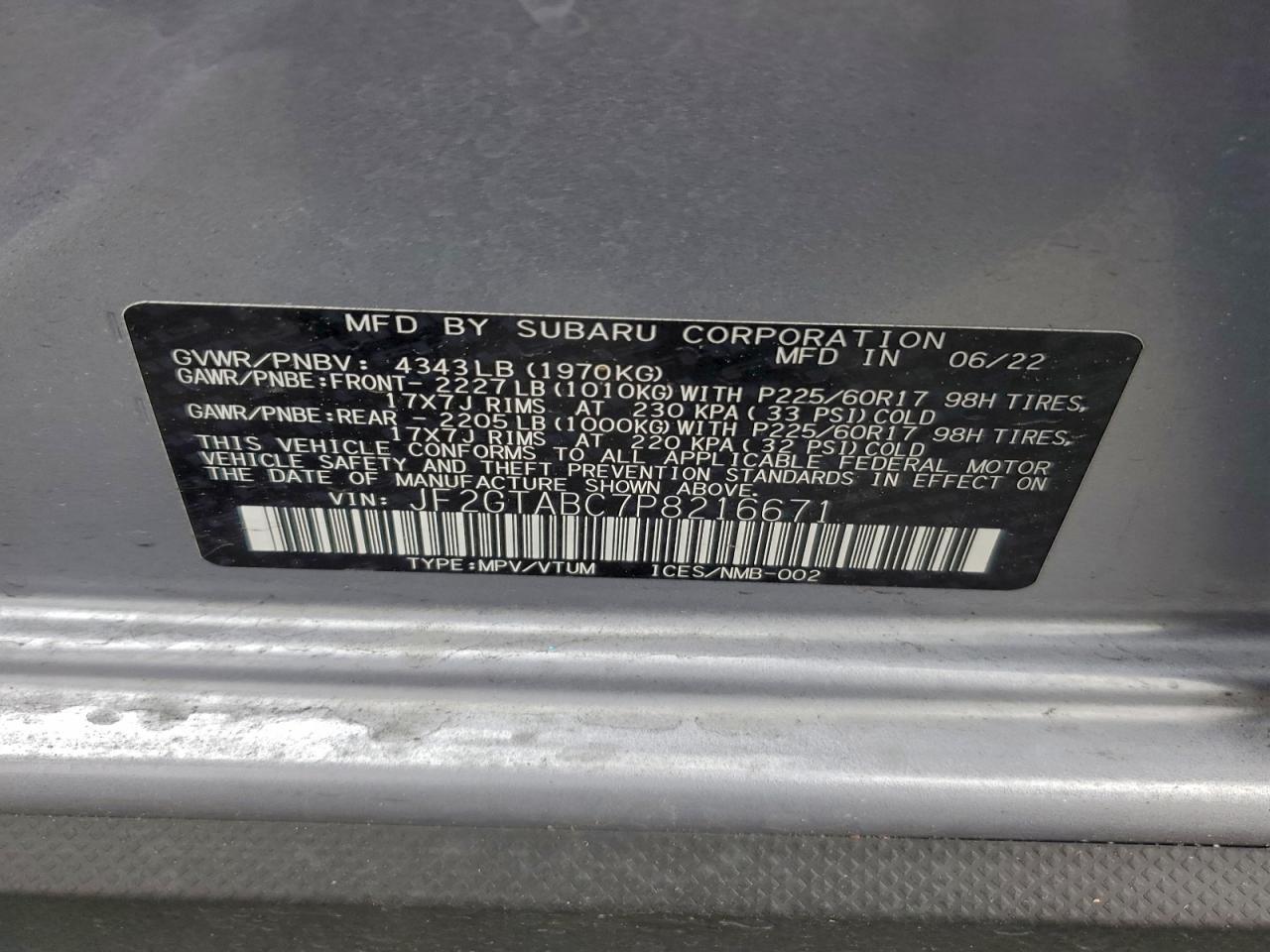 2023 SUBARU Crosstrek