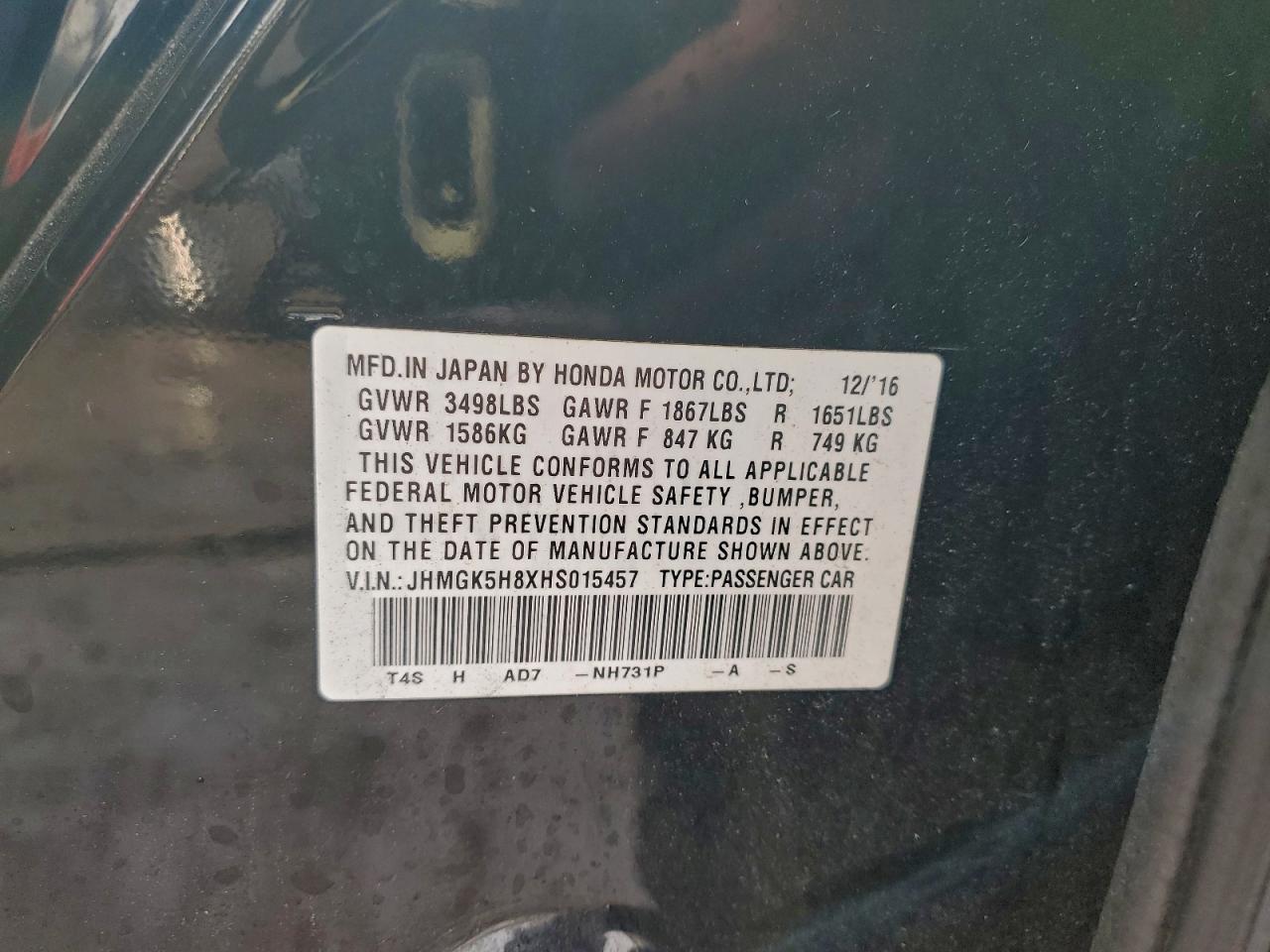 2017 HONDA FIT