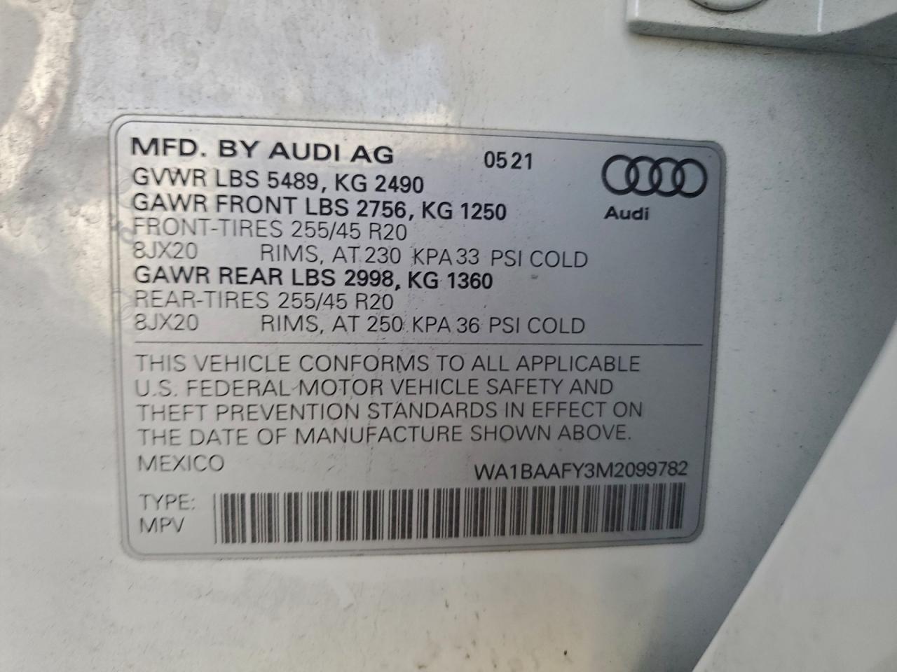 2021 AUDI Q5
