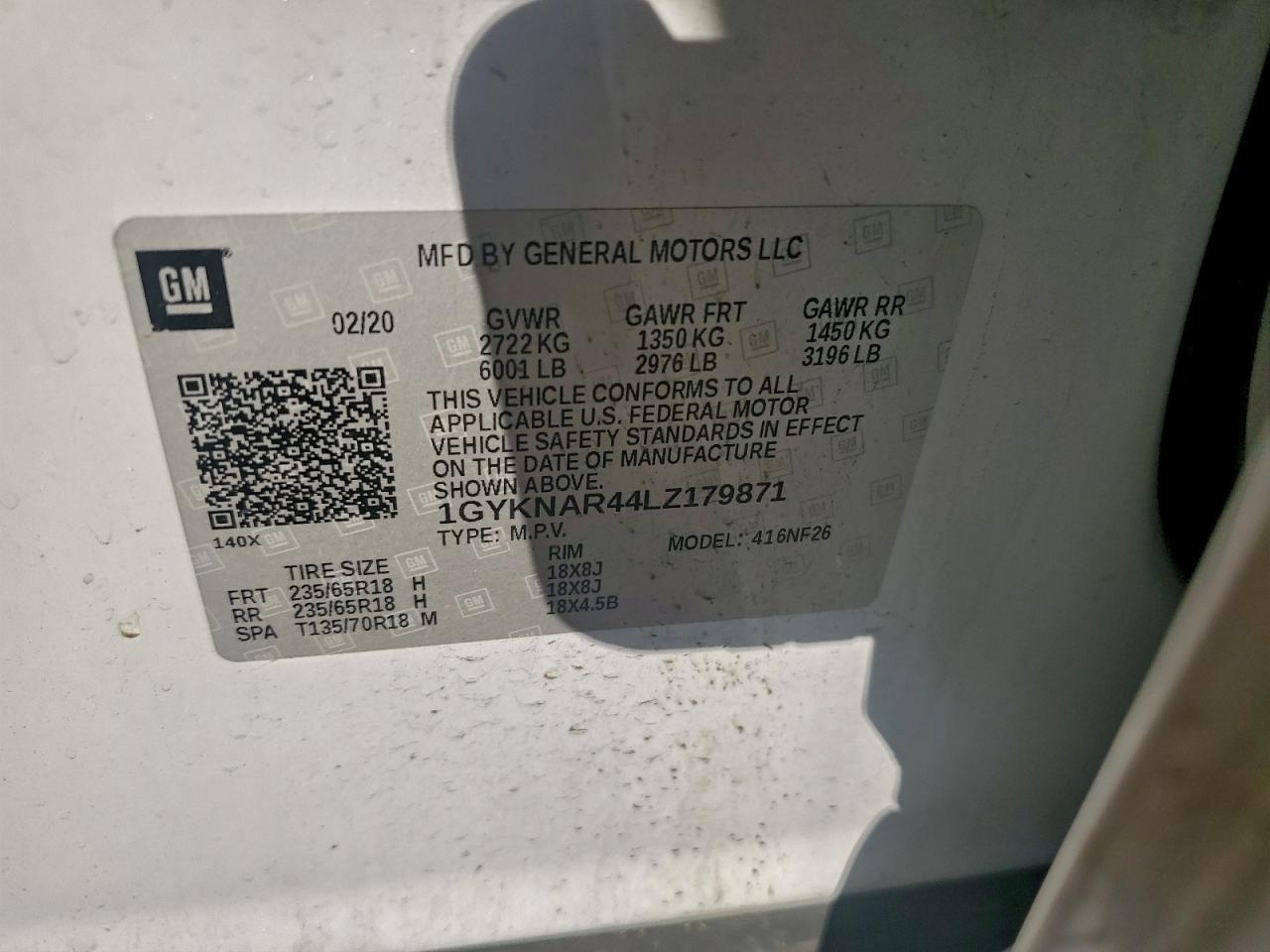 2020 CADILLAC XT5