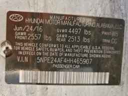 2017 HYUNDAI SONATA