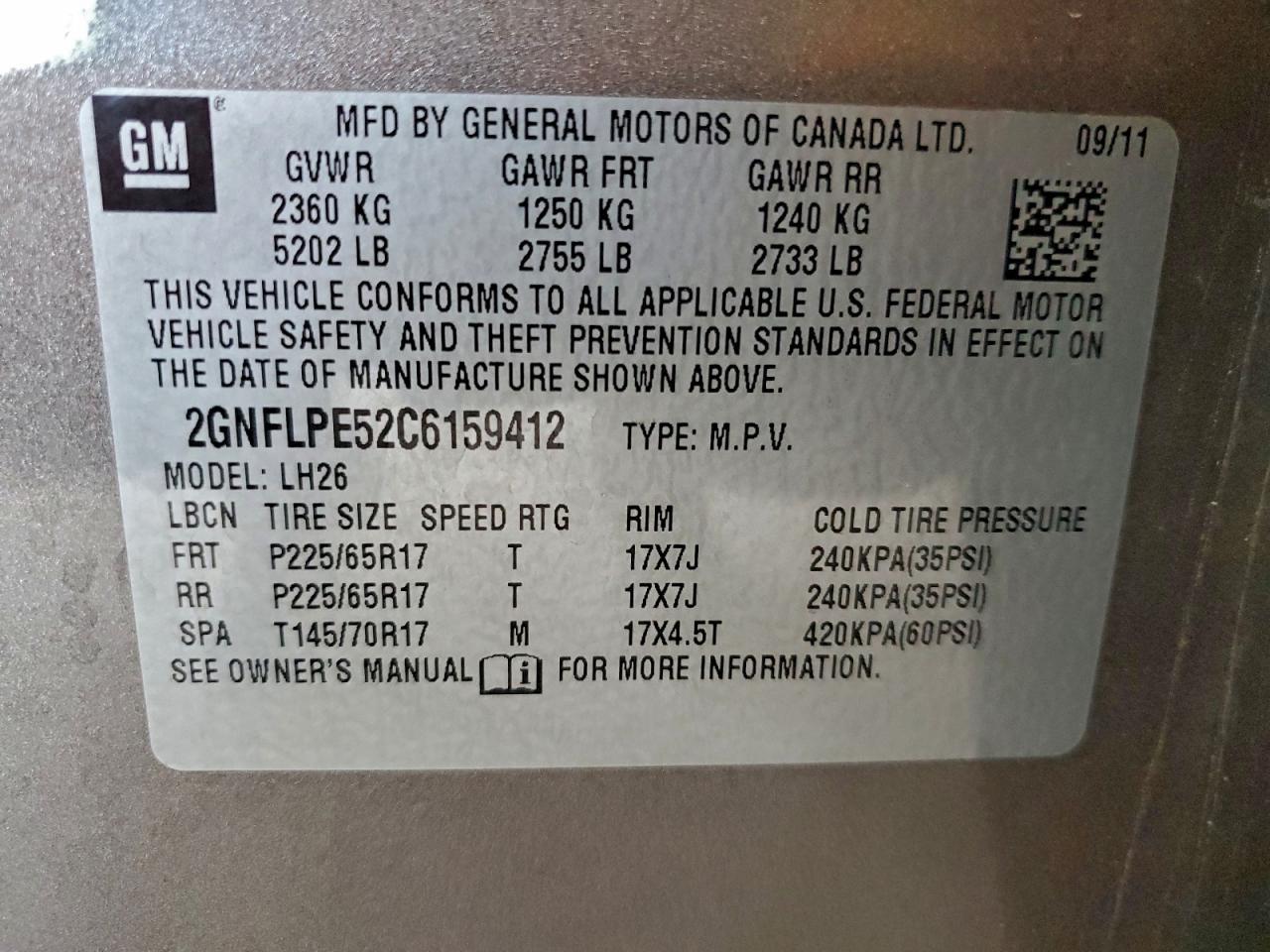 2012 CHEVROLET EQUINOX