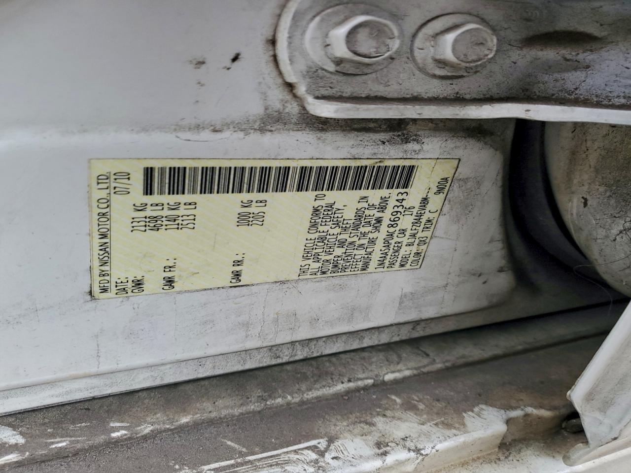2010 NISSAN Maxima