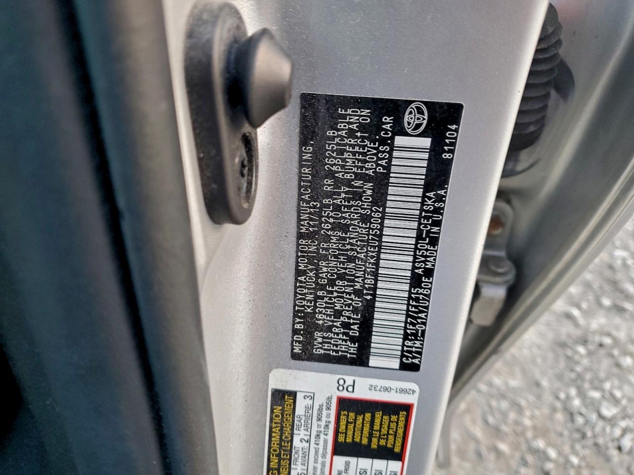 2014 TOYOTA CAMRY