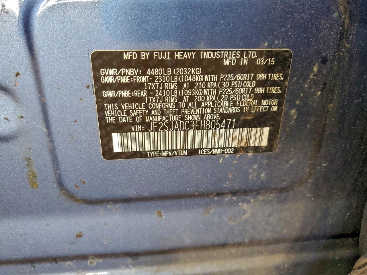 2015 SUBARU FORESTER