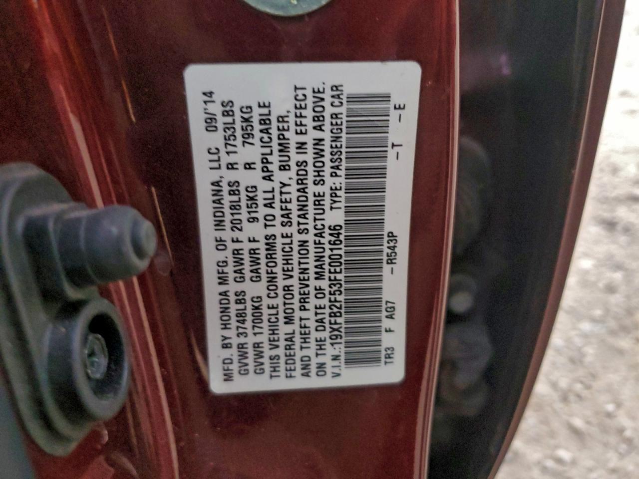 2015 HONDA CIVIC