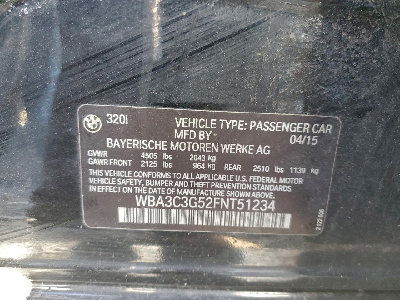 2015 BMW 3 SERIES