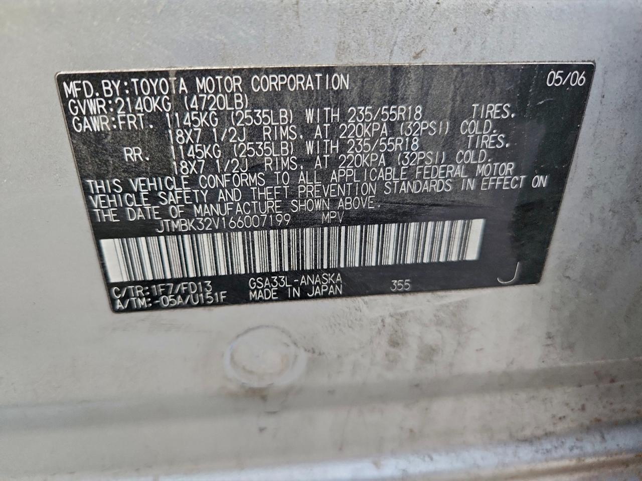 2006 TOYOTA RAV4