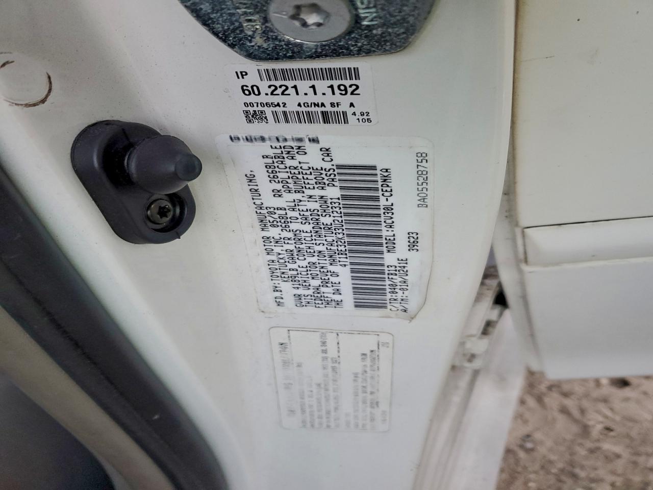 2003 TOYOTA CAMRY
