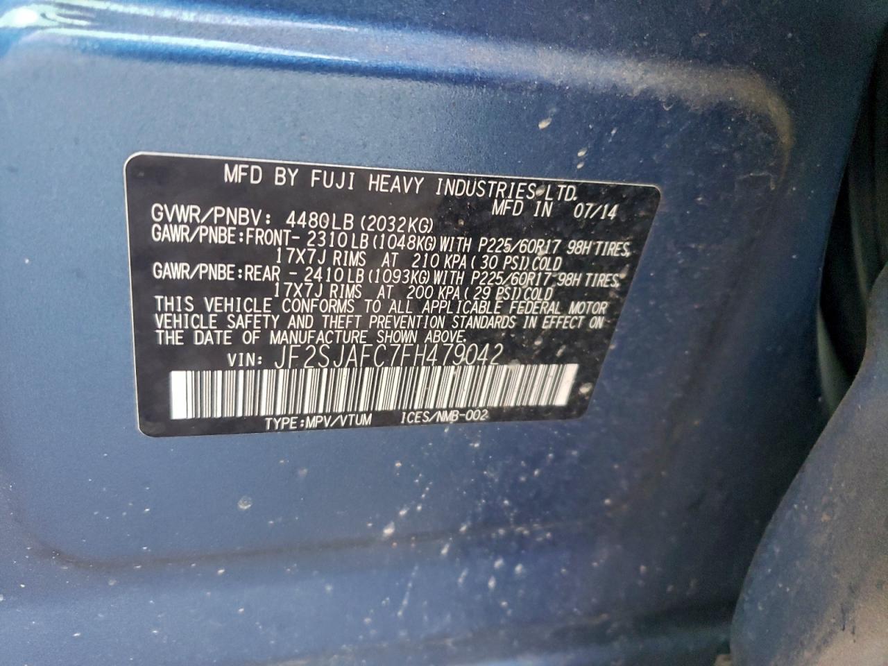 2015 SUBARU FORESTER