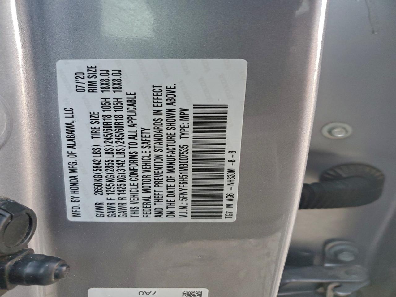 2021 HONDA PILOT