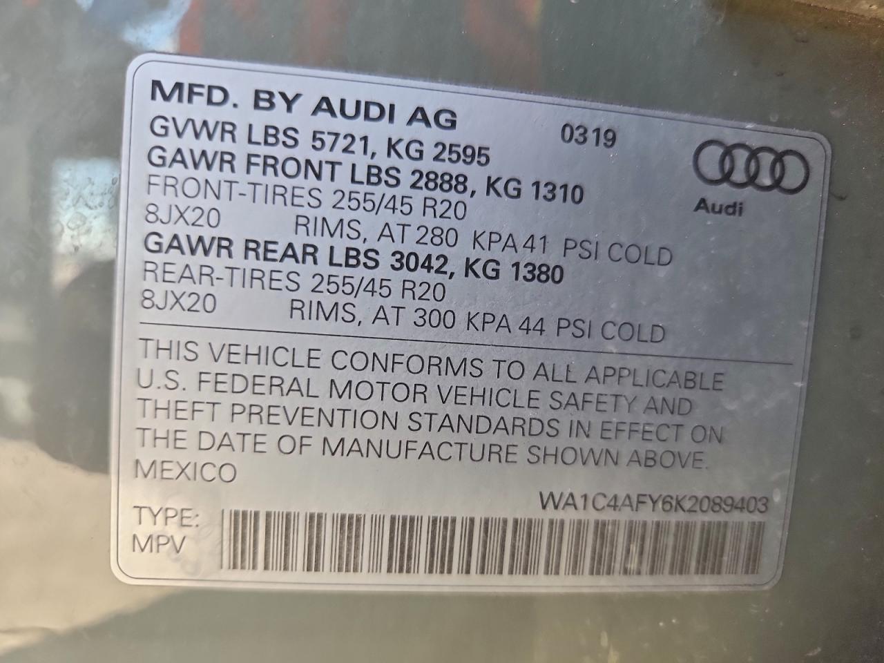 2019 AUDI SQ5