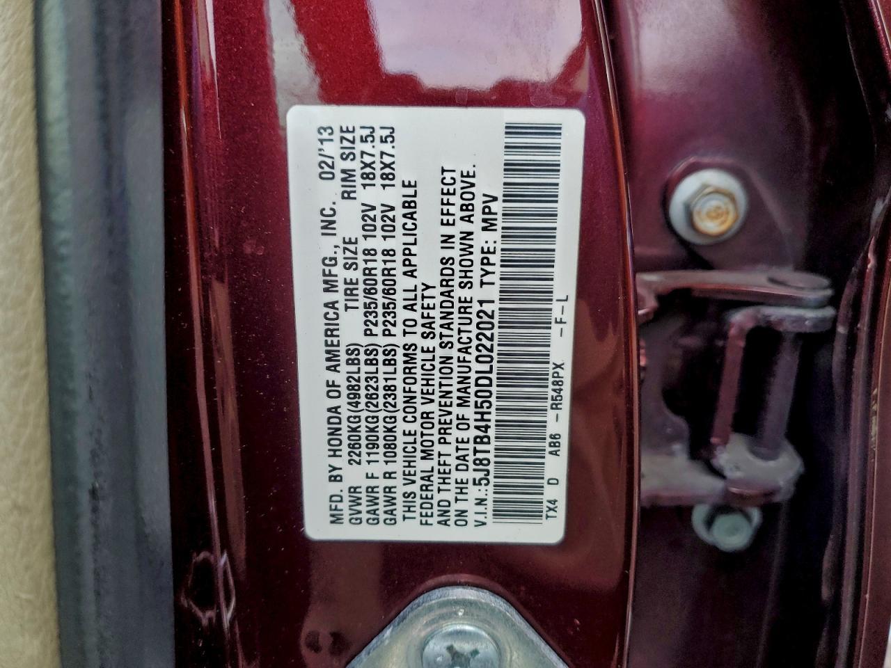 2013 ACURA RDX