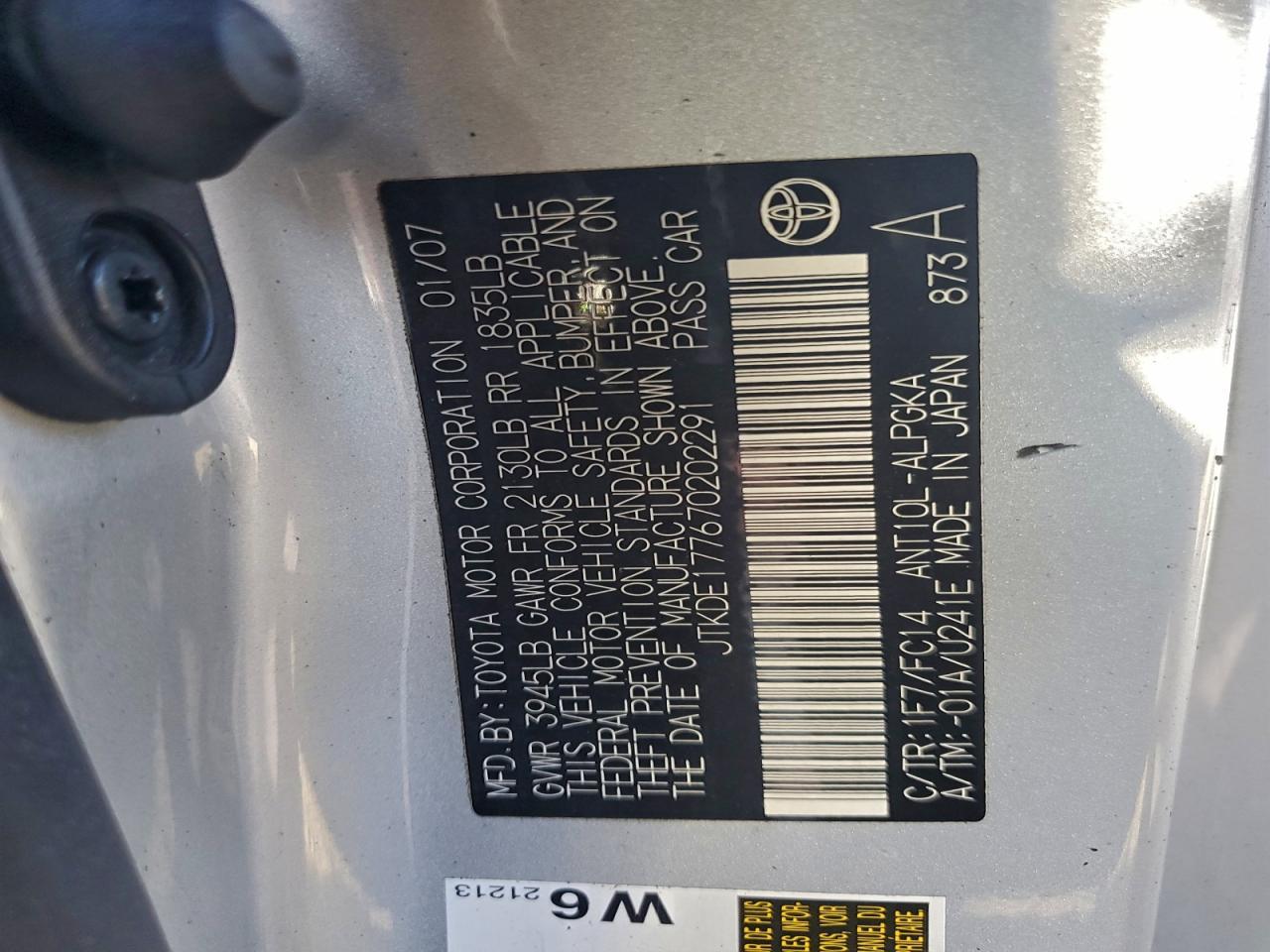 2007 TOYOTA SCION