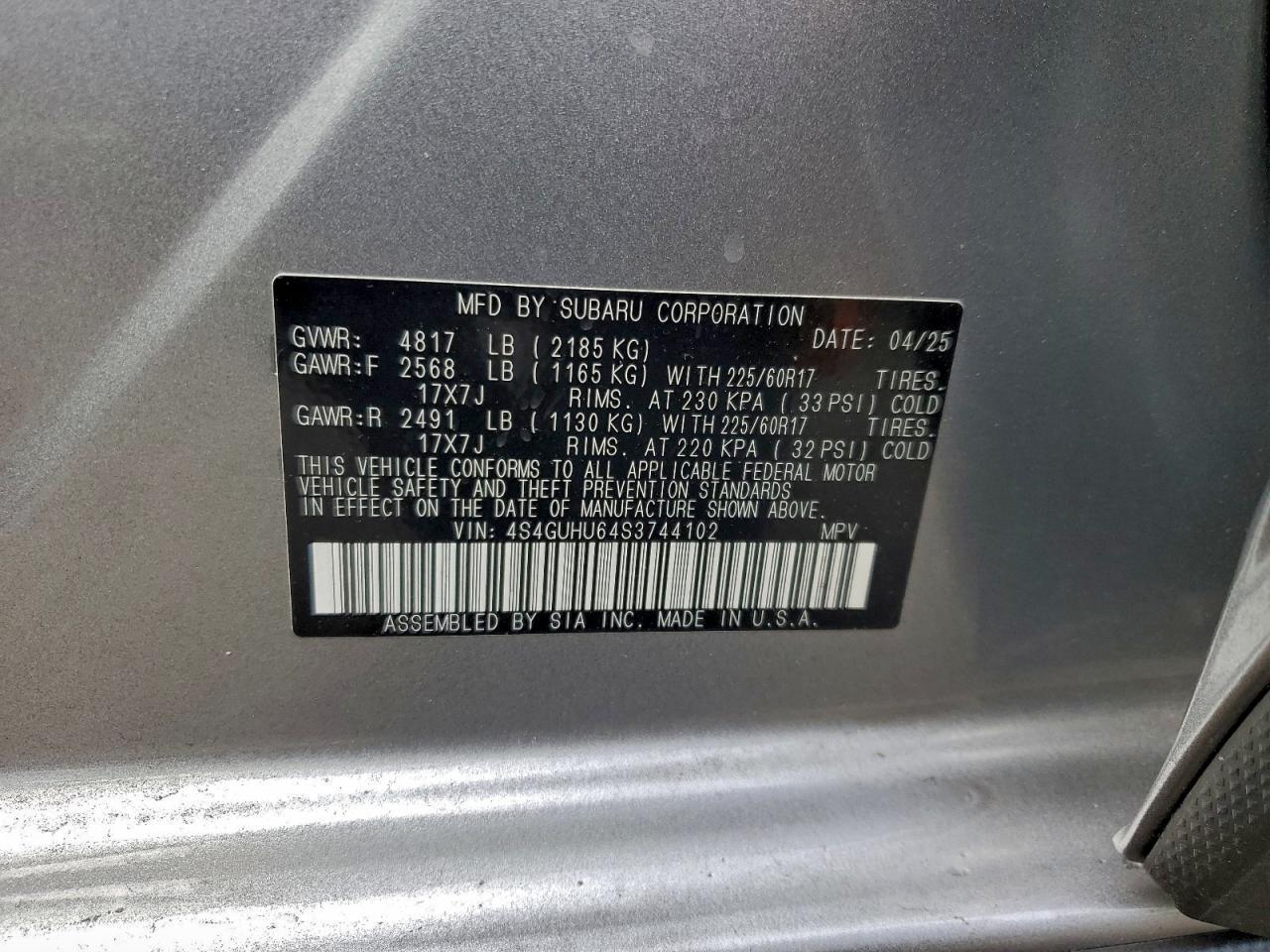 2025 SUBARU Crosstrek