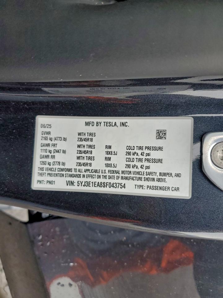2025 TESLA MODEL 3
