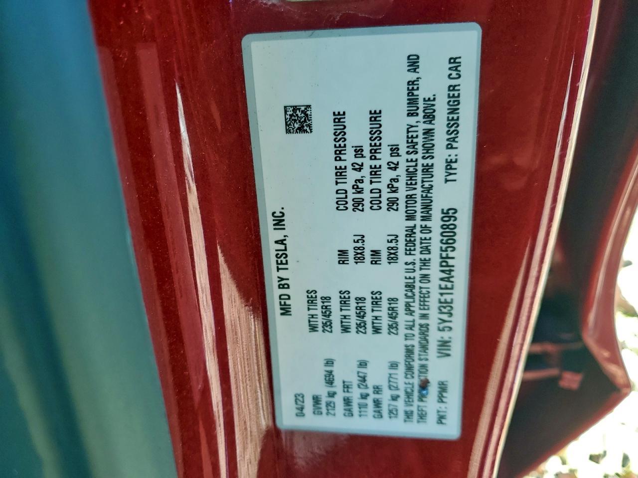 2023 TESLA MODEL 3