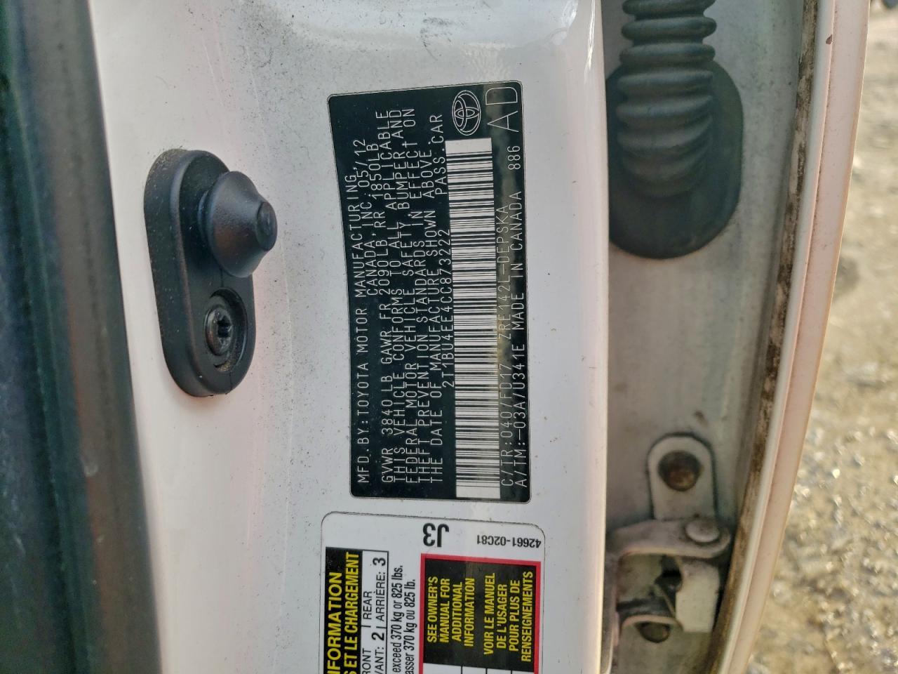 2012 TOYOTA COROLLA