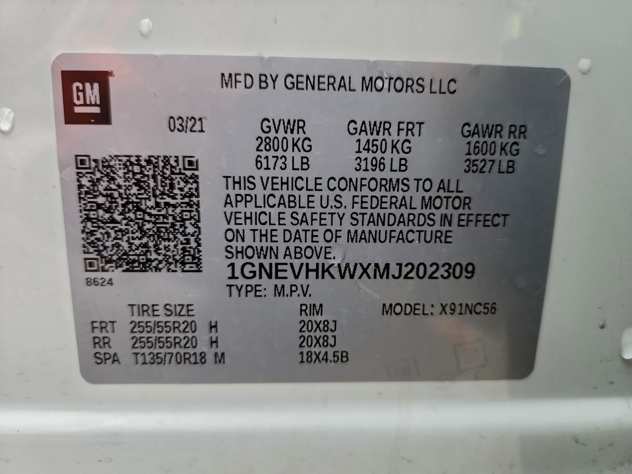 2021 CHEVROLET TRAVERSE