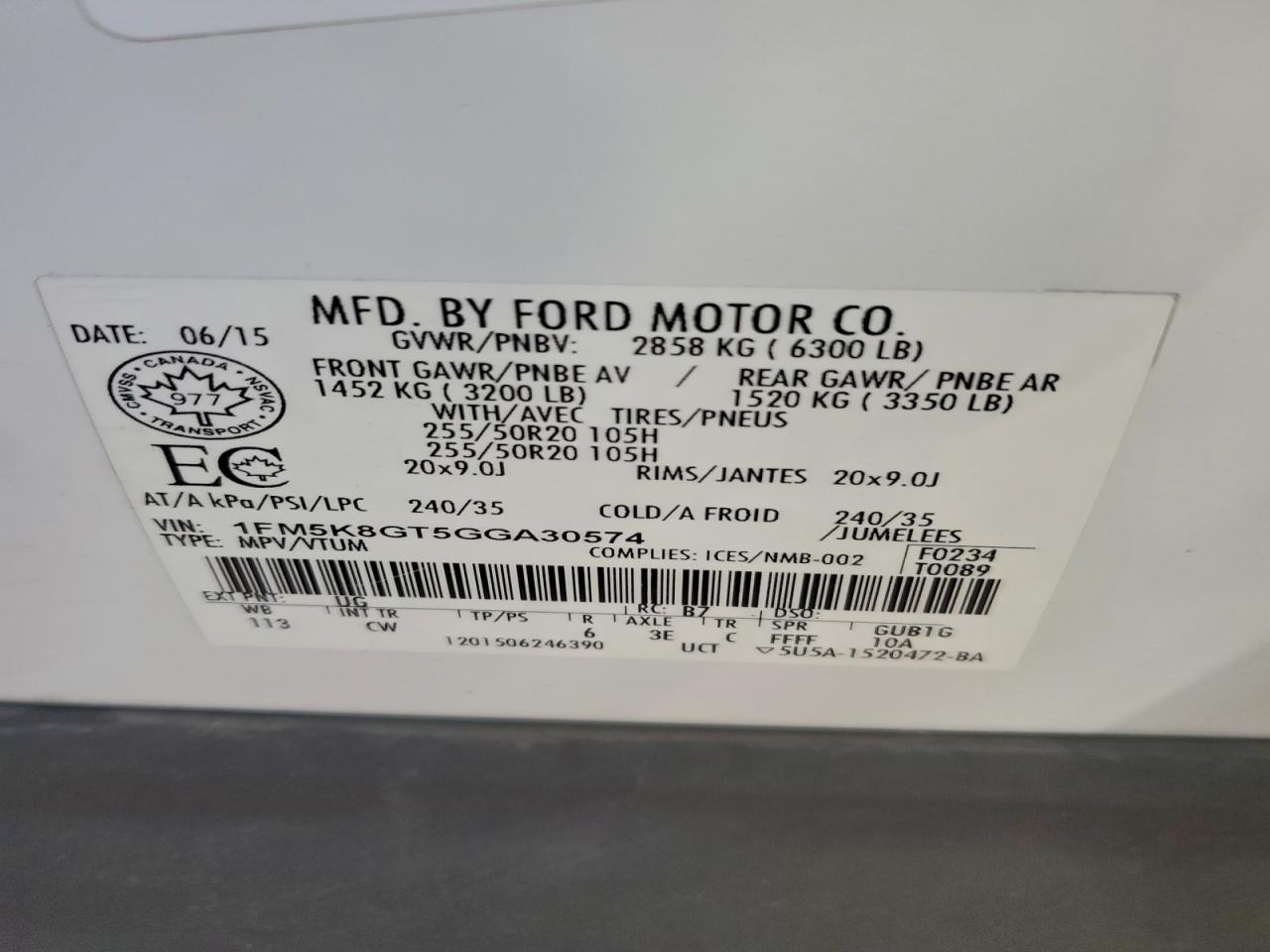 2016 FORD Explorer Sport Trac