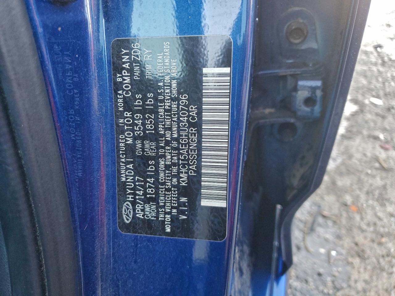 2017 HYUNDAI ACCENT