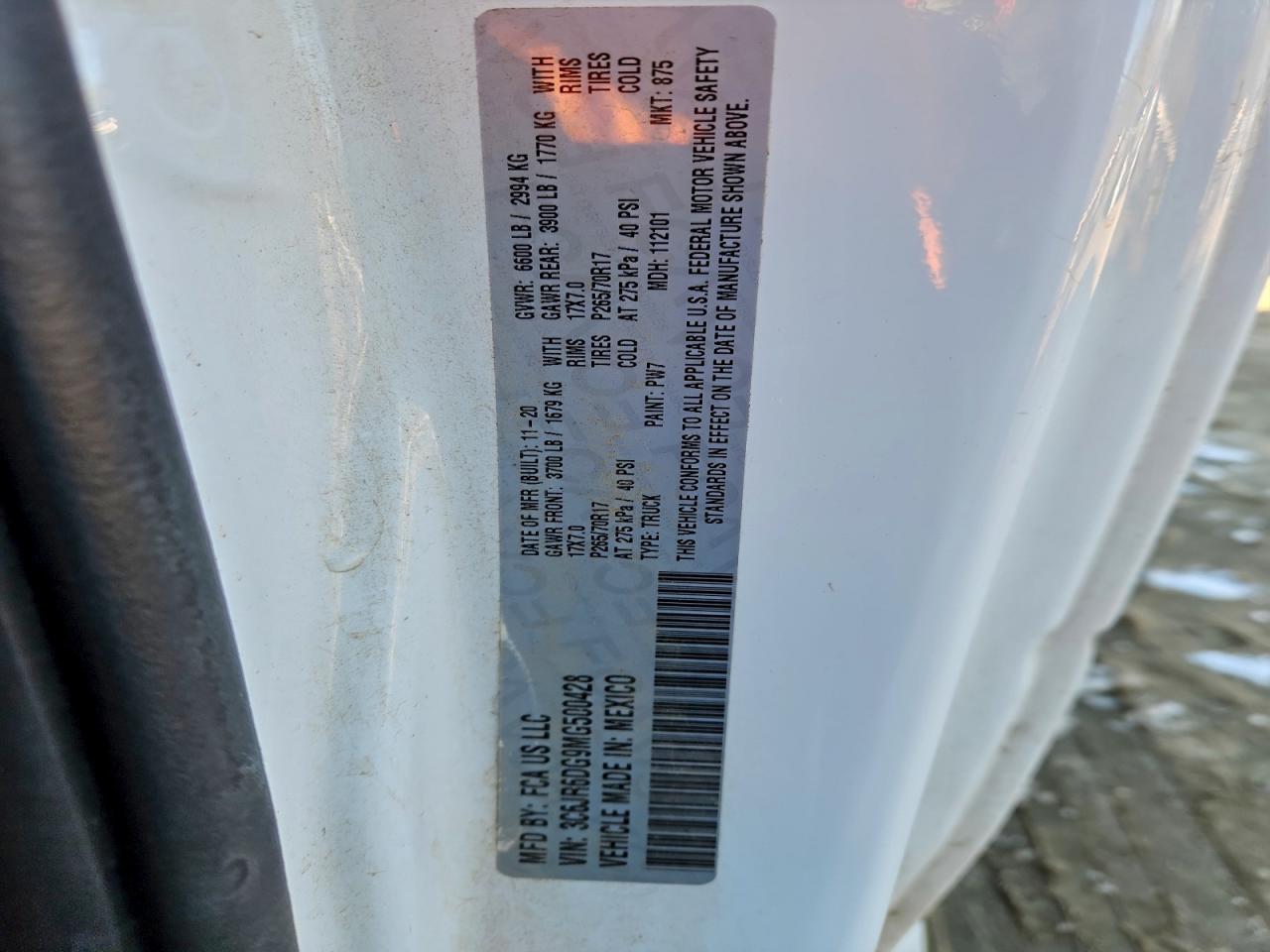 2021 RAM 1500