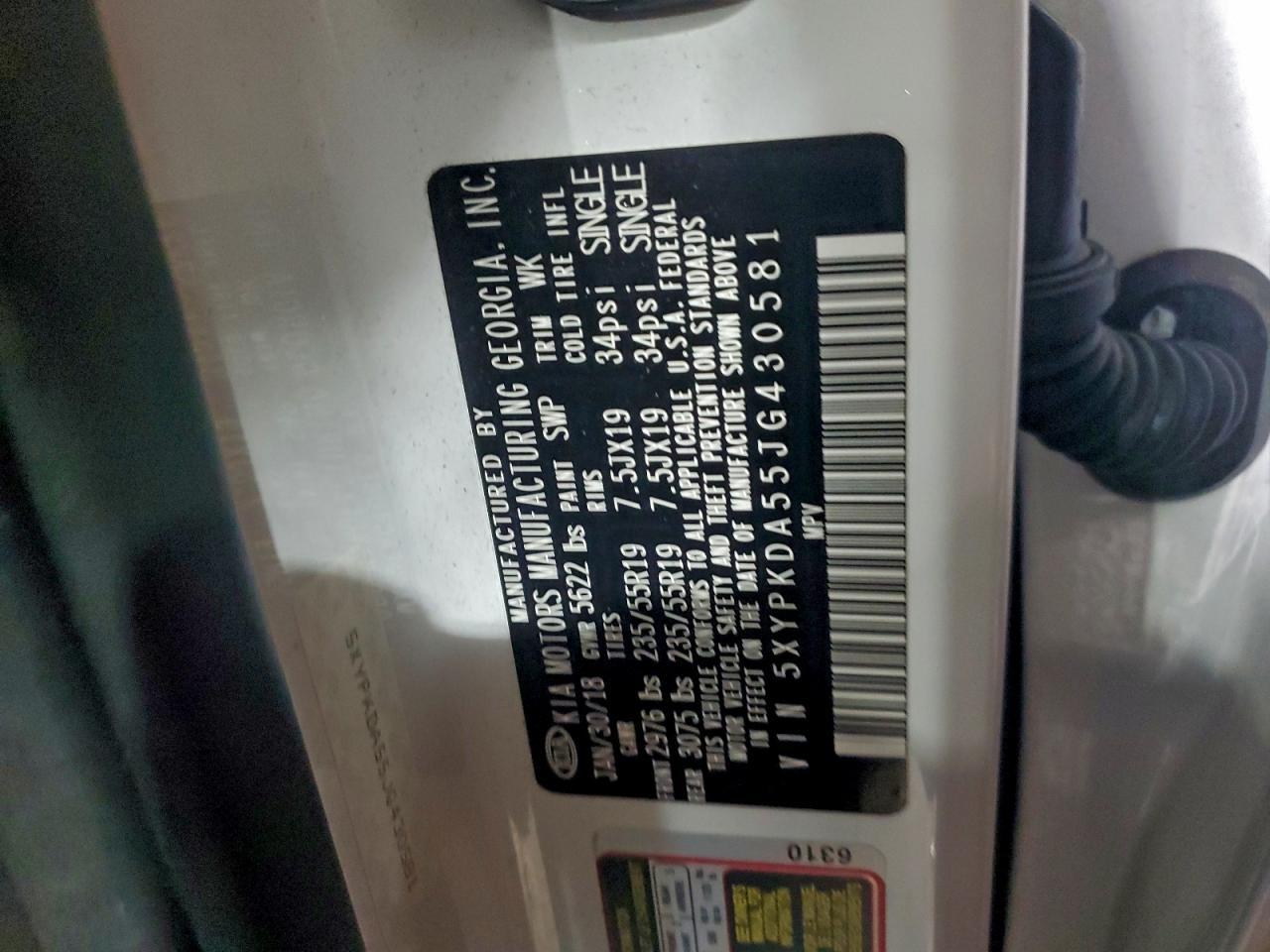 2018 KIA SORENTO