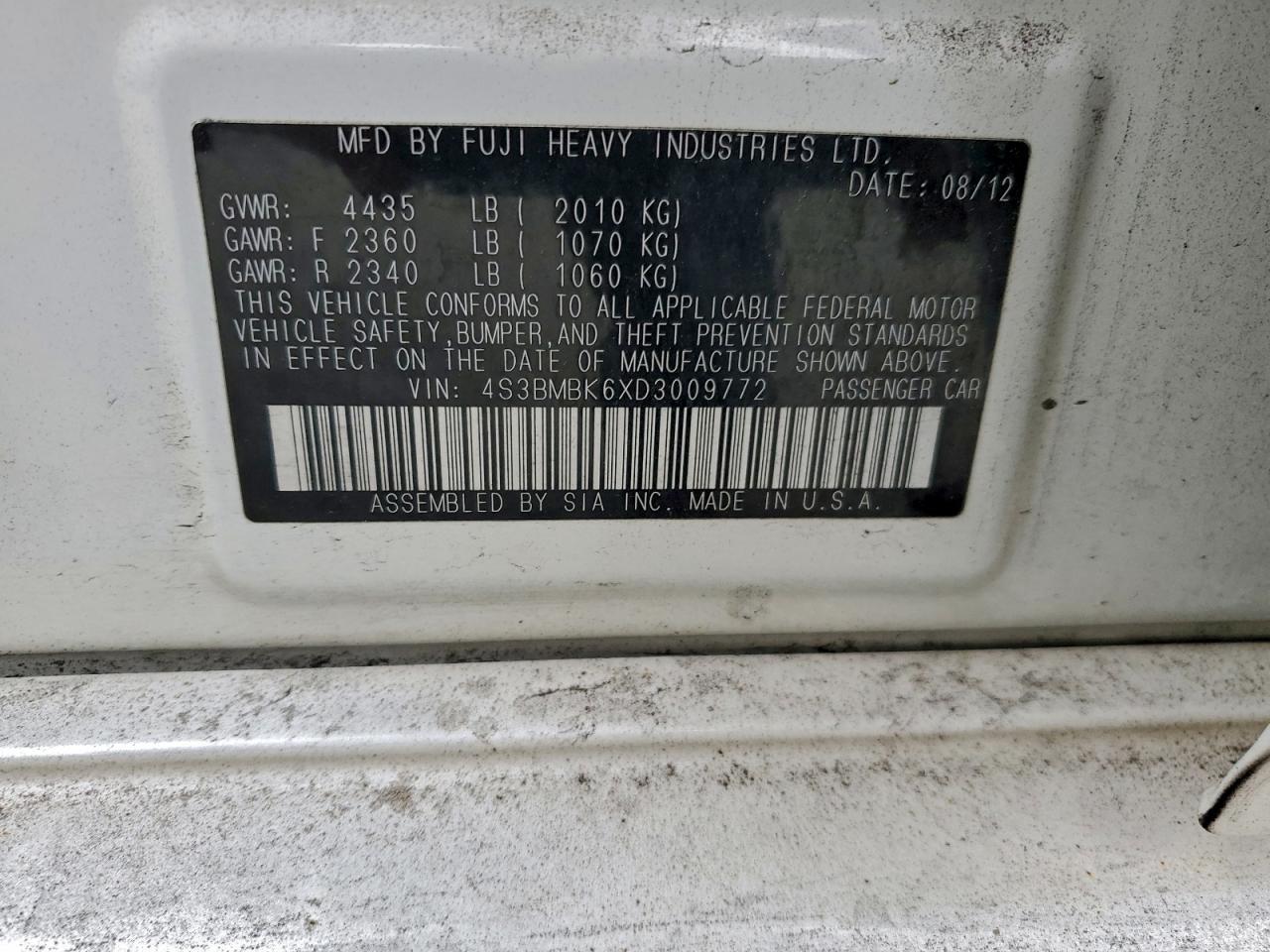 2013 SUBARU Legacy