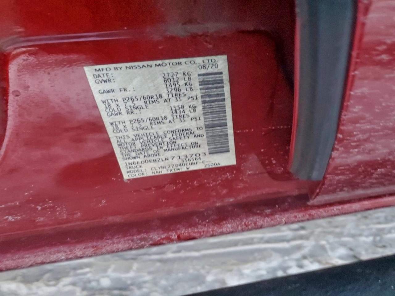 2020 NISSAN Frontier