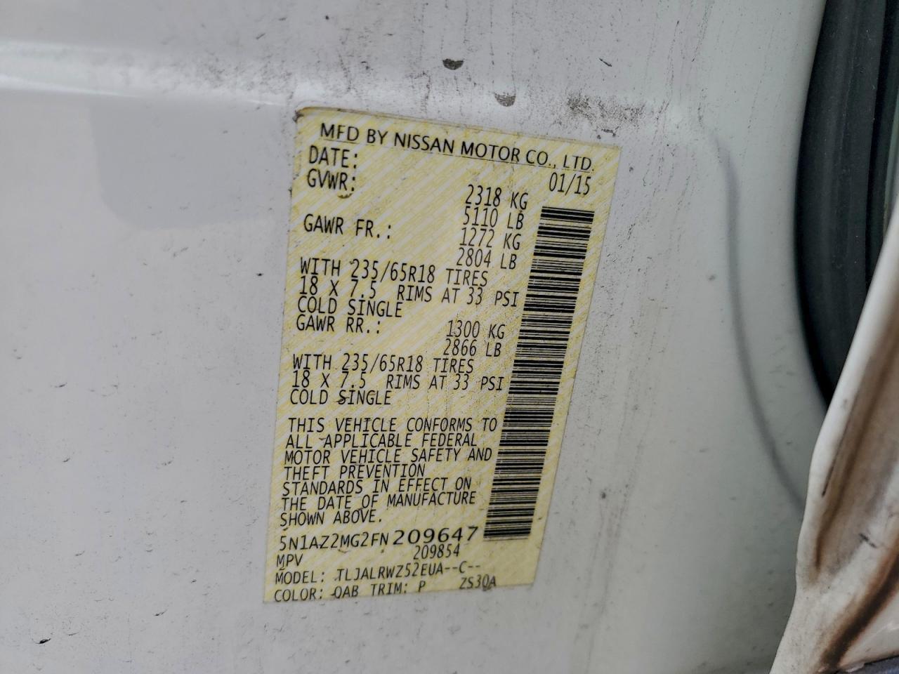 2015 NISSAN MURANO