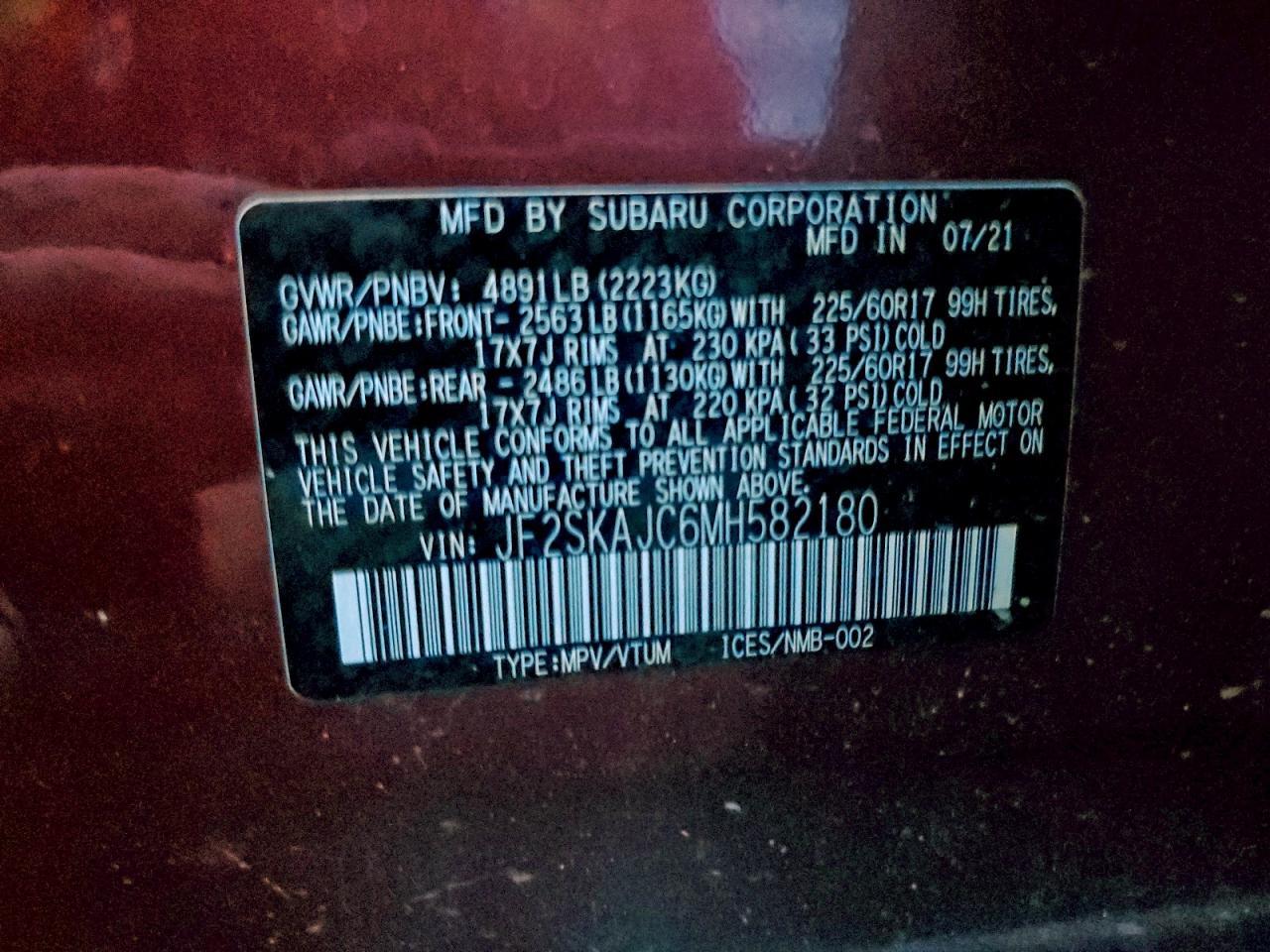 2021 SUBARU FORESTER