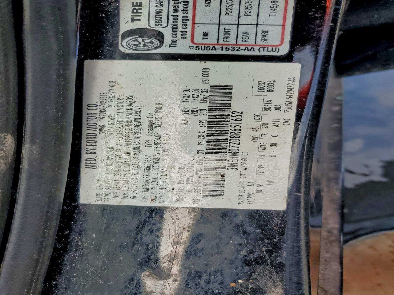 2008 MERCURY Milan