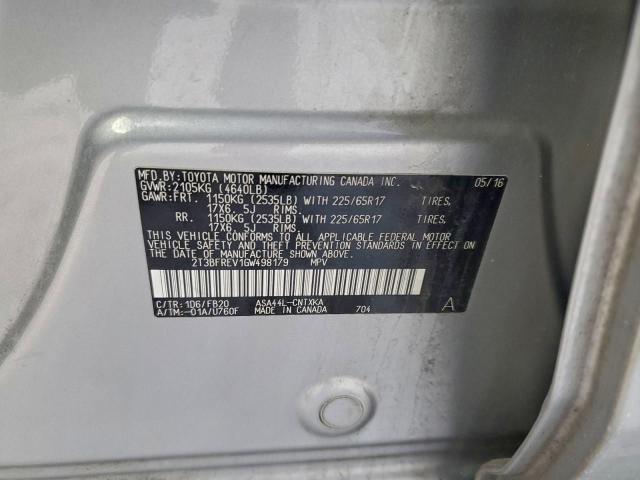 2016 TOYOTA RAV4
