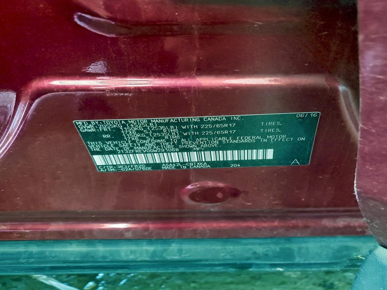 2016 TOYOTA RAV4