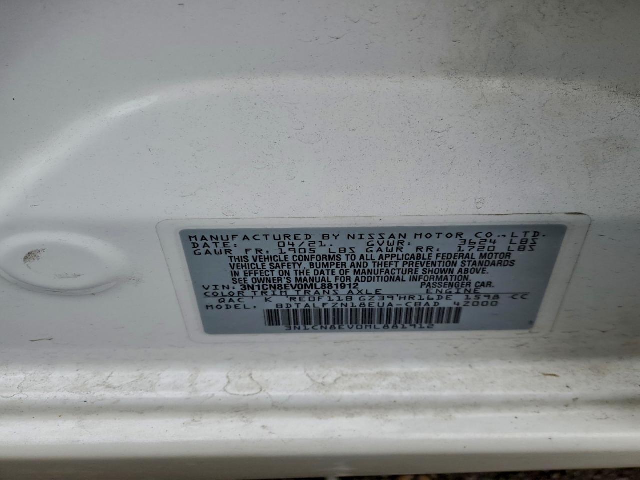 2021 NISSAN VERSA