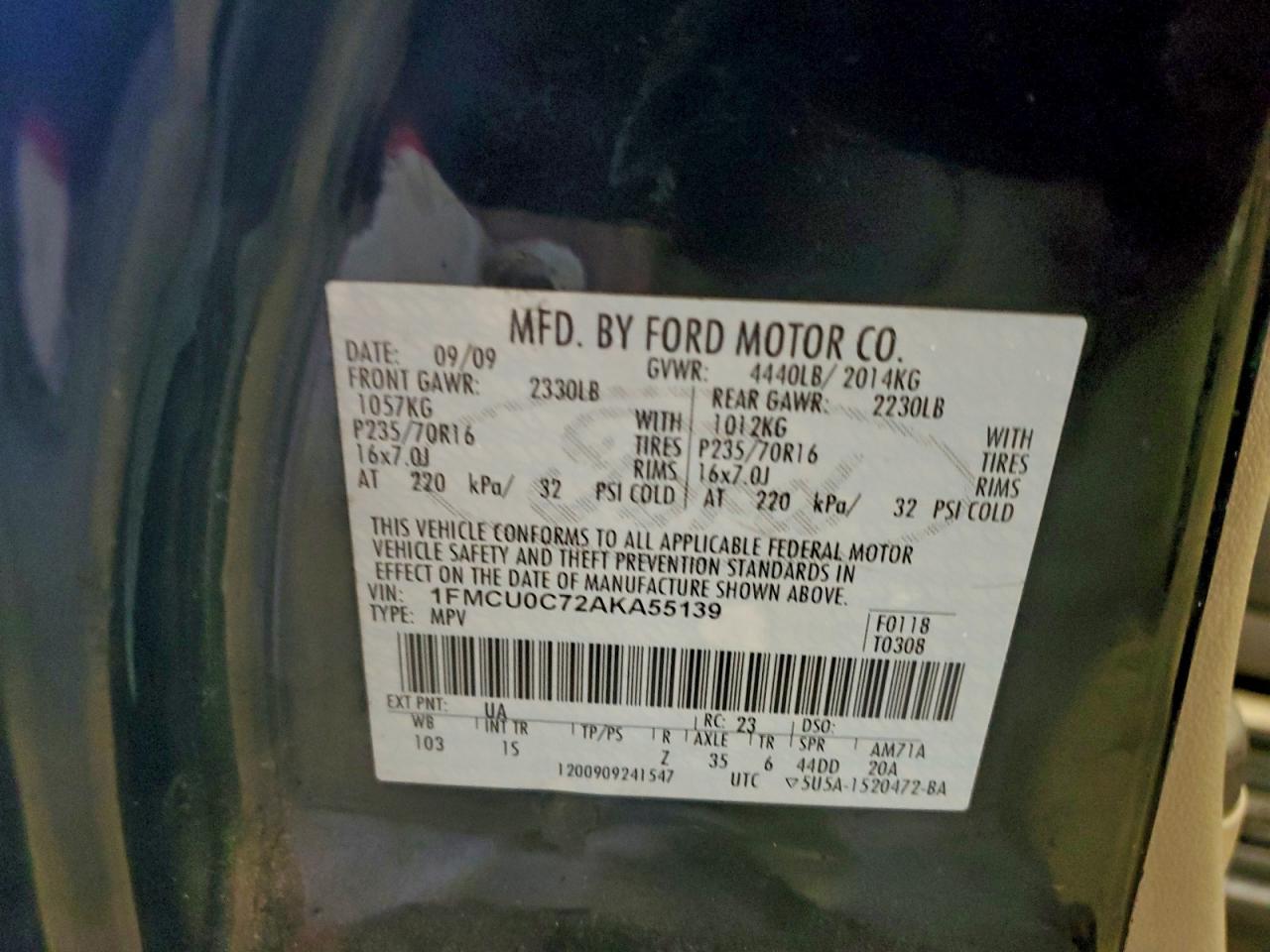 2010 FORD ESCAPE