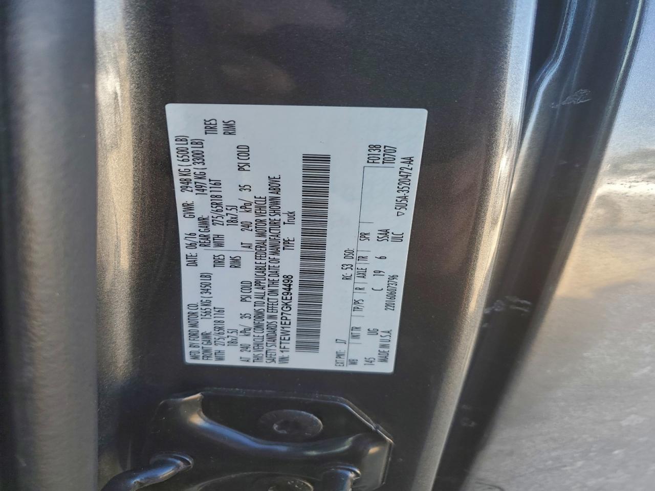 2016 FORD F-150