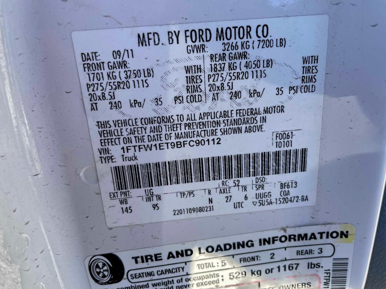 2011 FORD F-150