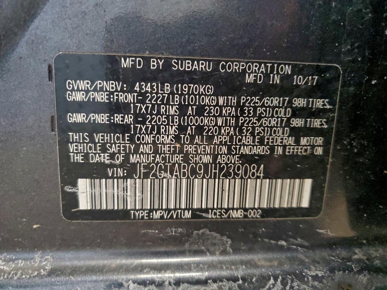 2018 SUBARU Crosstrek