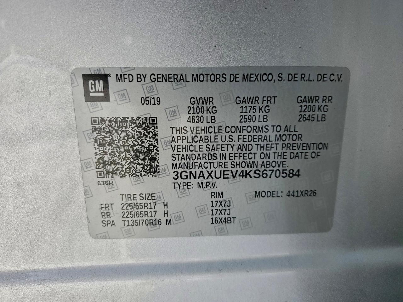 2019 CHEVROLET EQUINOX