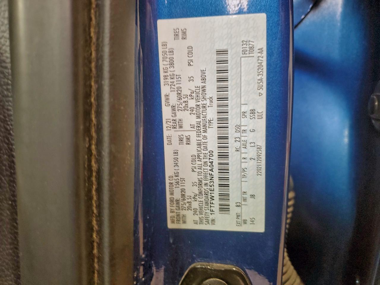 2022 FORD F-150