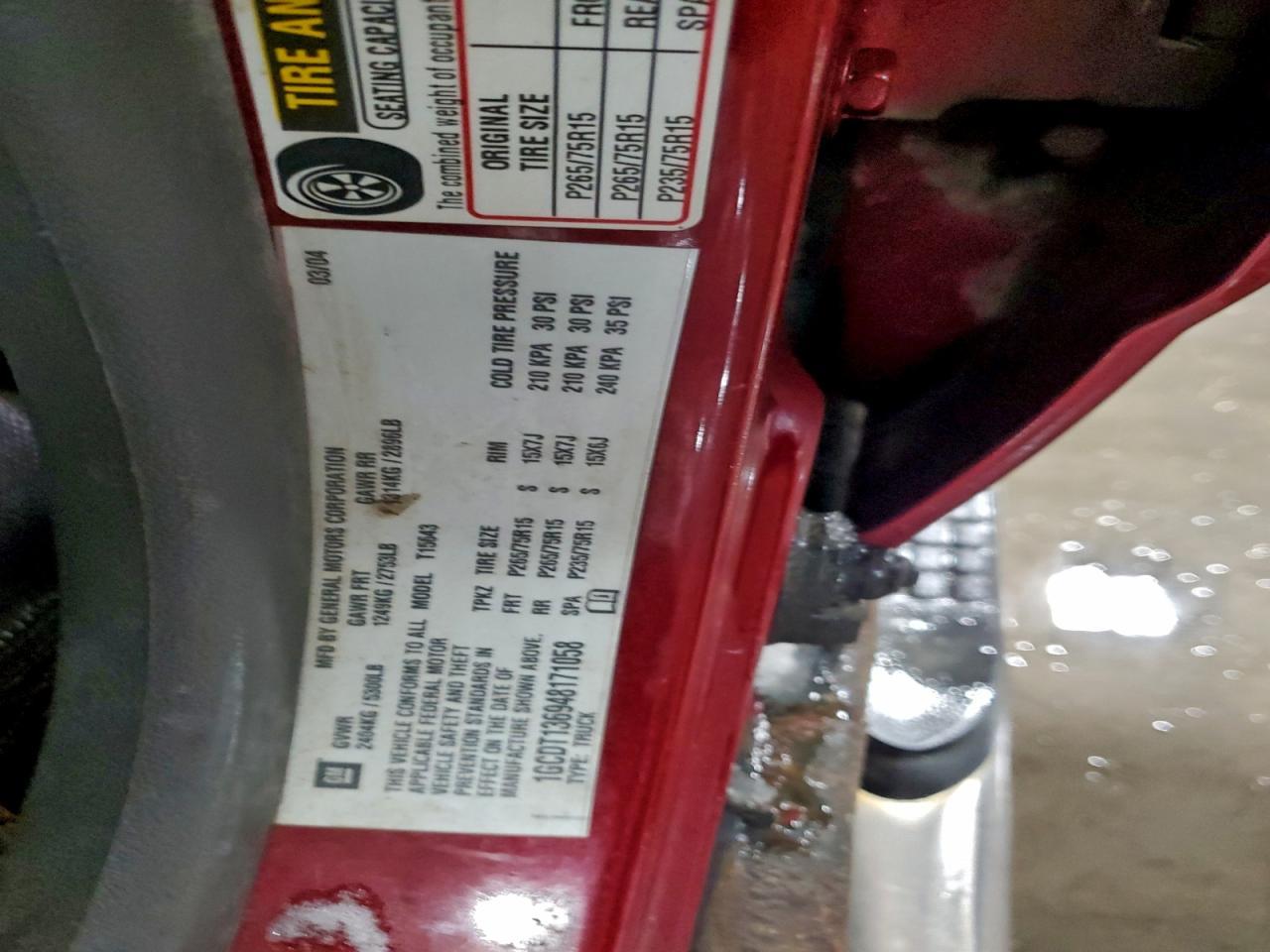 2004 CHEVROLET COLORADO